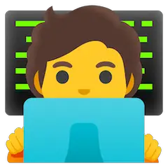 🧑‍💻 Informático Emoji en Google Android, Chromebooks