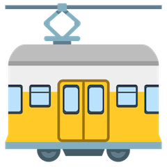 Tram Car Emoji on Google Android and Chromebooks