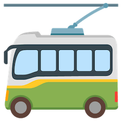 Trolleybus Emoji Google Android, Chromebook
