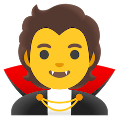🧛 Vampiro Emoji nos Google Android, Chromebooks