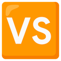 Señal “VS” cuadrada Emoji Google Android, Chromebook
