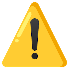 Warning Emoji on Google Android and Chromebooks