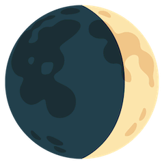 🌒 Waxing Crescent Moon Emoji on Google Android and Chromebooks