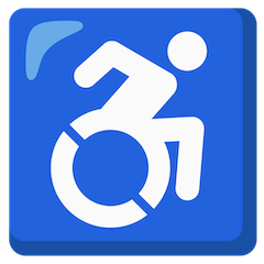 Symbole de fauteuil roulant Émoji Google Android, Chromebook