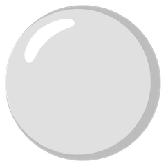 ⚪ Weißer Kreis Emoji auf Google Android, Chromebook