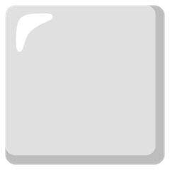 Weißes großes Quadrat Emoji Google Android, Chromebook