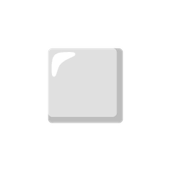 ◽ Cuadrado blanco mediano pequeño Emoji en Google Android, Chromebooks