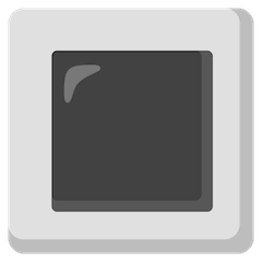 Белая квадратная кнопка Эмодзи на Google Android и Chromebook