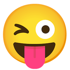 😜 Zwinkerndes Gesicht mit herausgestreckter Zunge Emoji auf Google Android, Chromebook