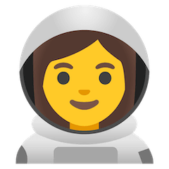 👩‍🚀 Женщина космонавт Эмодзи на Google Android и Chromebook