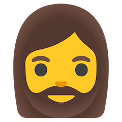 🧔‍♀️ Mulher: de barba Emoji nos Google Android, Chromebooks
