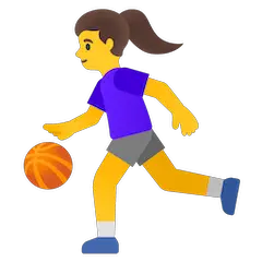 Женщина баскетболист Эмодзи на Google Android и Chromebook