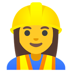 Woman Construction Worker Emoji on Google Android and Chromebooks