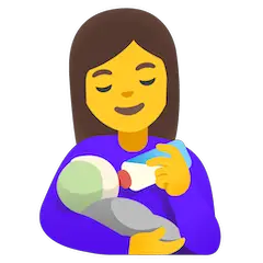 Woman Feeding Baby Emoji on Google Android and Chromebooks
