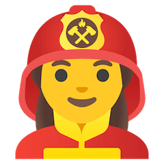 Woman Firefighter Emoji on Google Android and Chromebooks