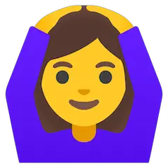 🙆‍♀️ Woman Gesturing OK Emoji on Google Android and Chromebooks
