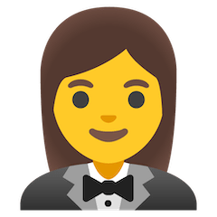 Woman In Tuxedo Emoji on Google Android and Chromebooks
