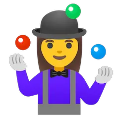 Woman Juggling Emoji on Google Android and Chromebooks