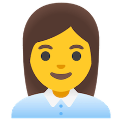 Woman Office Worker Emoji on Google Android and Chromebooks