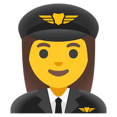 👩‍✈️ Pilota donna Emoji su Google Android, Chromebooks
