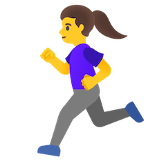 Donna che corre Emoji Google Android, Chromebook
