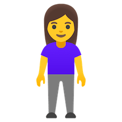 Mujer de pie Emoji Google Android, Chromebook