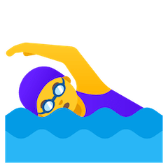 Woman Swimming Emoji on Google Android and Chromebooks