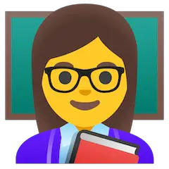 Woman Teacher Emoji on Google Android and Chromebooks