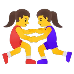 Women Wrestling Emoji on Google Android and Chromebooks