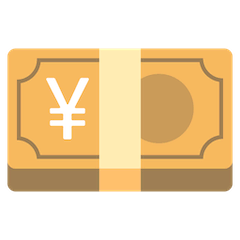Billetes de yen Emoji Google Android, Chromebook