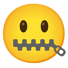 Zipper-Mouth Face Emoji on Google Android and Chromebooks
