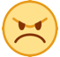 Verärgertes Gesicht Emoji HTC