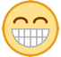 Beaming Face With Smiling Eyes Emoji on HTC Phones