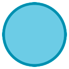 🔵 Círculo azul Emoji nos HTC