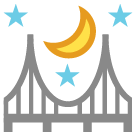 🌉 Puente de noche Emoji en HTC