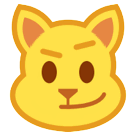 Cara de gato com sorriso maroto Emoji HTC