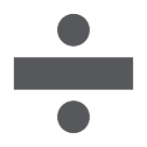 Simbolo della divisione Emoji HTC