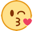 Kuss zuwerfendes Gesicht Emoji HTC