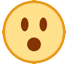 Cara surpreendida com a boca aberta Emoji HTC