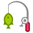 🎣 Angelrute und Fisch Emoji auf HTC