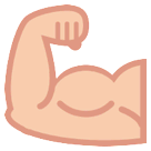 Bíceps flexionado Emoji HTC