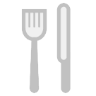 Fourchette et couteau Émoji HTC