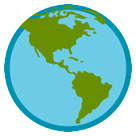 🌎 Globo terrestre con il continente americano Emoji su HTC