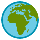 Globus mit Europa und Afrika Emoji HTC