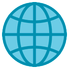 Globus mit Meridianen Emoji HTC
