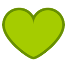 Зеленое сердце Эмодзи на телефонах HTC
