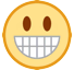 😀 Cara com sorriso a mostrar os dentes Emoji nos HTC
