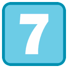 7️⃣ Tecla del número siete Emoji en HTC