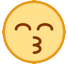 Küssendes Gesicht mit zusammen­gekniffenen Augen Emoji HTC