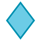 Large Blue Diamond Emoji on HTC Phones